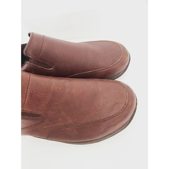 LL Bean Brown Leather Slip On Causal Mens Shoes Size 11.5 - Picture 4 of 7